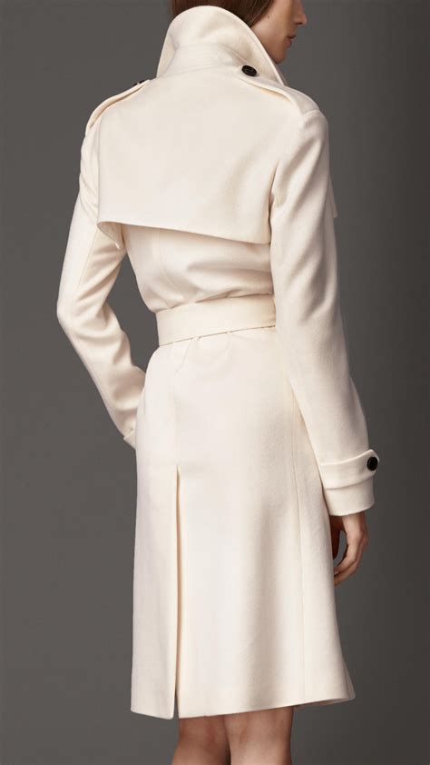 burberry brit wool white coat|burberry wool trench coat.